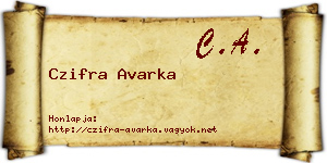 Czifra Avarka névjegykártya